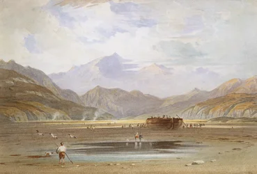 Ein Blick auf Snowdon von Traeth Bach, Merioneth